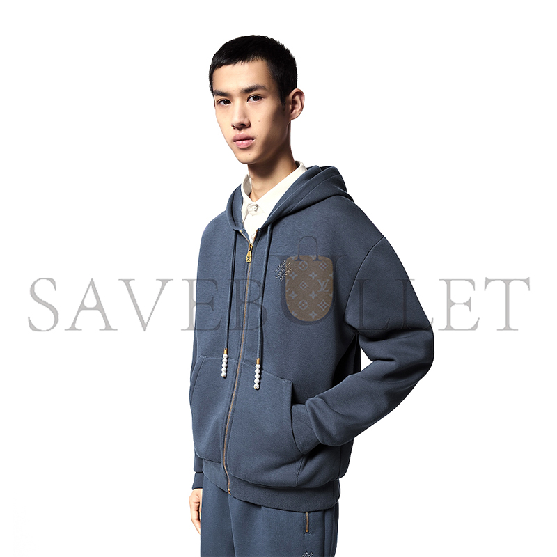 l0vis Vvtt0n embroidered zipped jersey hoodie 1afrb1